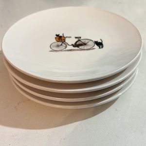 Rae Dunn Artisan Collection by Magenta, set of 4 appetizer plates